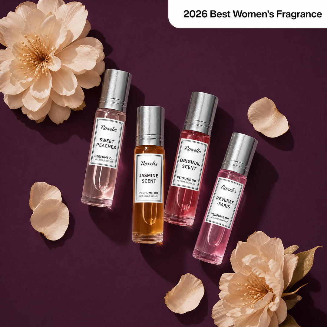 Roxelis pheromone roll-on perfume set with four signature scents