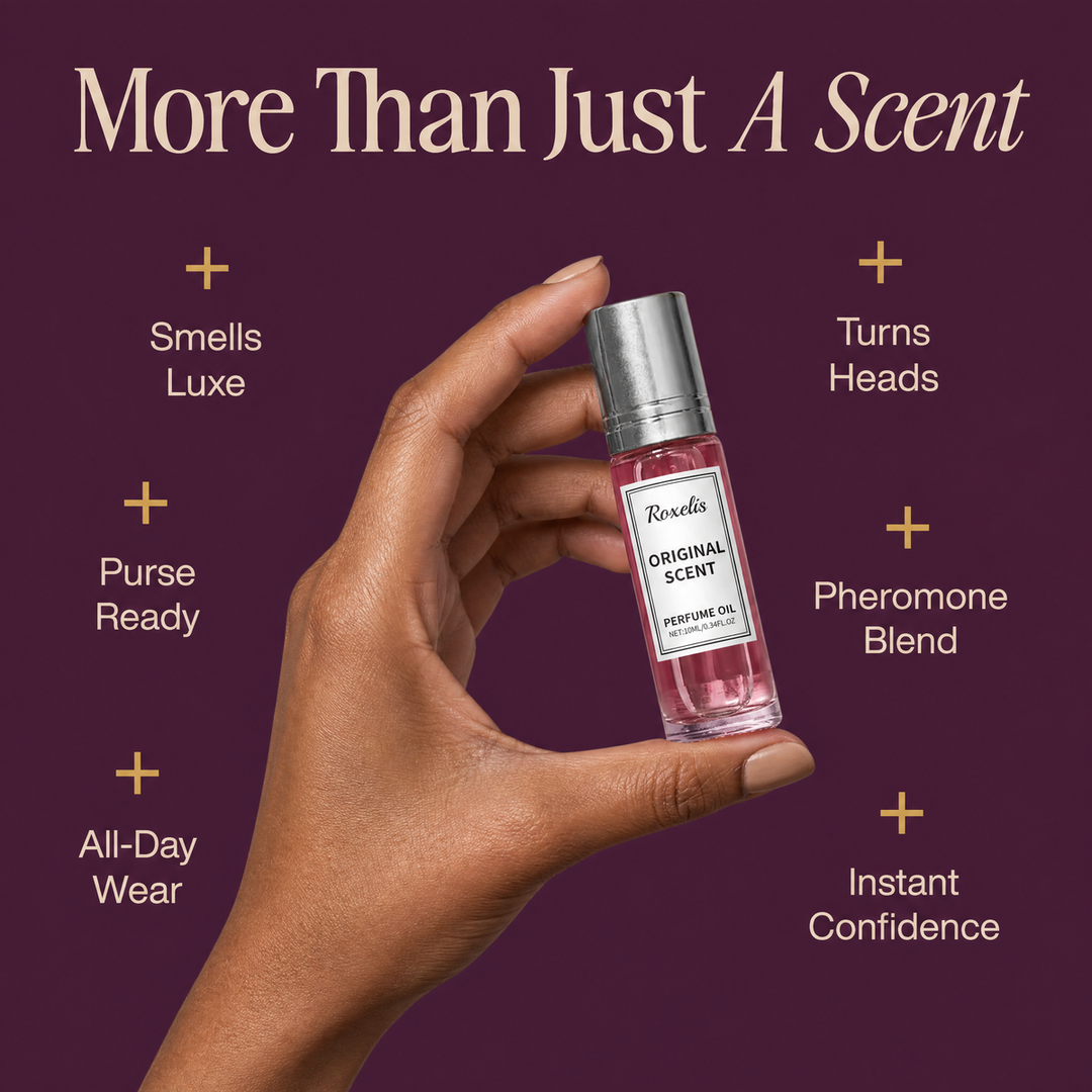 Roxelis roll-on perfume applicator close-up